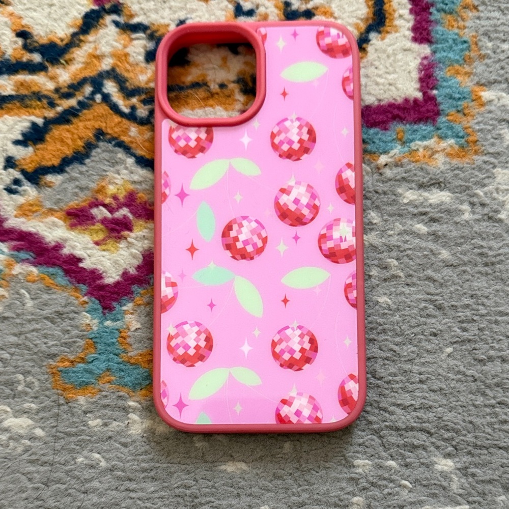 iPhone 14 Pink Patterned Phone Case